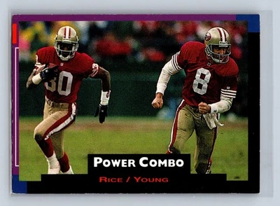 1993 Pro Set Power Update - Combos #PC2 Jerry Rice / Steve Young 49ers - Image 1 of 2