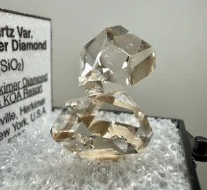 5.83 g A Grade Herkimer Diamond Gem Cluster, Perfect Clarity + Smoky Phantoms! - Picture 1 of 19