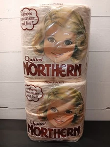2 NOS VTG 80s Quilted Northern Toilet Paper Peach Color – New Old Stock 4 Rolls - Picture 1 of 6