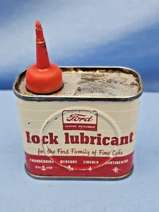 1950'S Ford Motor Company Lock Lubricant Tin Oil- Ford Mercury Lincoln B4A-19587 - Picture 1 of 8