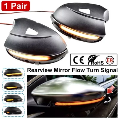 2x Schwarz LED Spiegelblinker Aussenspiegel für VW Passat CC B7 EOS Jetta MK6 - Bild 1 von 4