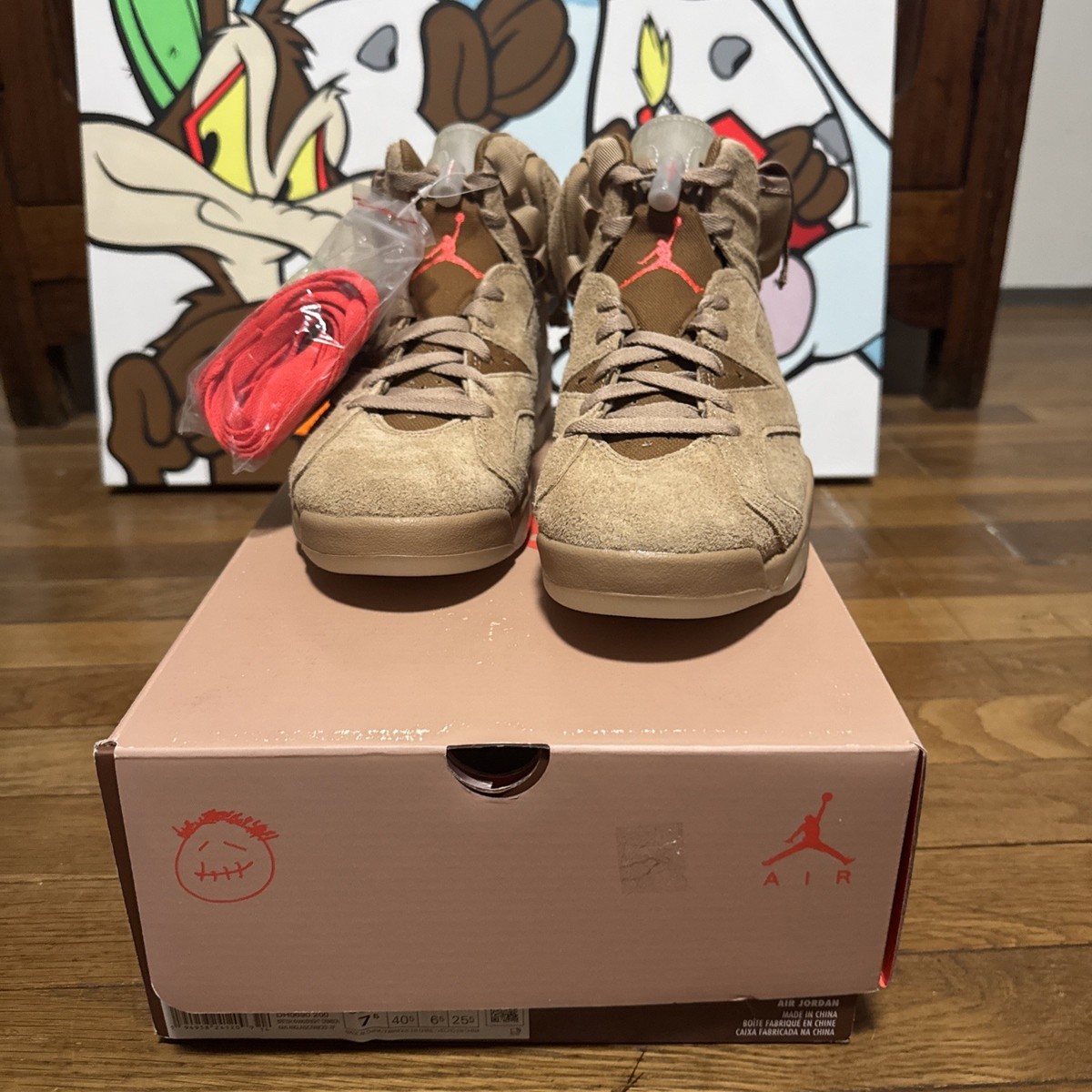 Jordan 6 Retro x Travis Scott Mid British Khaki for Sale Jordan 6 Retro x Travis Scott Mid British Khaki for Sale