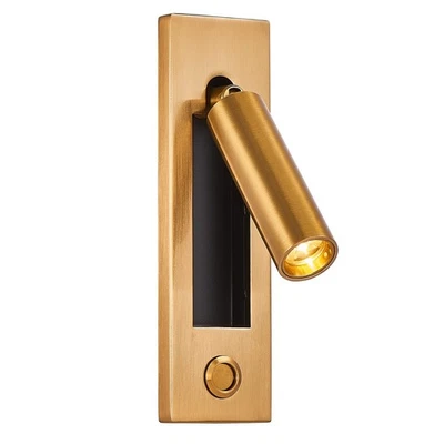 Luz de cabecera LED montada en la pared, luz de cabecero empotrada ajustable con interruptor... Foto 1 de 4