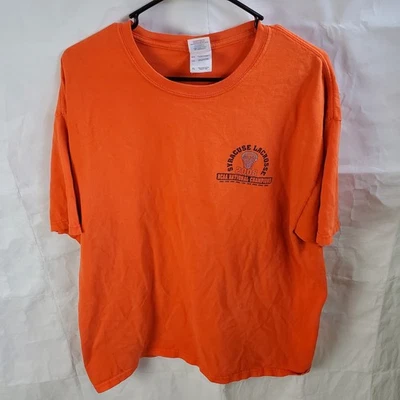 Camiseta Gildan Para Hombre XL Naranja Siracusa Lacrosse 2008 Campeones Nacionales Camiseta Foto 1 de 4