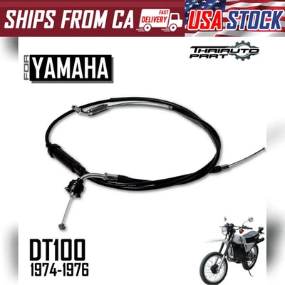 Cabo de aceleração superior para Yamaha DT100 125 175 250 DT 1974-1976 - Imagem 1 de 4
