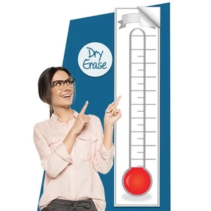 Fundraising Tor Thermometer Tabelle - 11" x 48", wiederverwendbar, trocken abwischbare Zielspur... - Bild 1 von 7