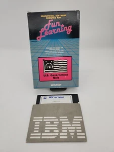 Vintage 1987 REC Software U.S. Government Quiz 5.25 Floppy w/ box for Commodore - Picture 1 of 9
