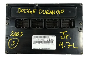 2003 DODGE DURANGO 4.7L ENGINE COMPUTER MODULE ECM P/N P56029125AA - Picture 1 of 3