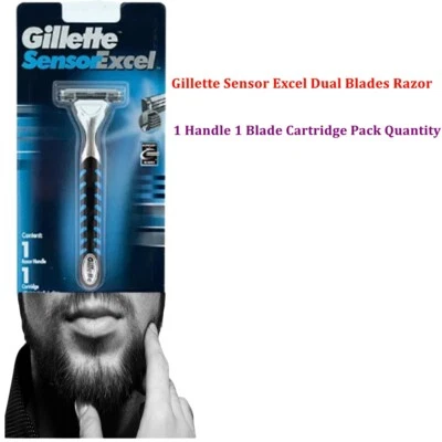 Navaja Gillette Sensor Excel cuchillas dobles 1 mango + paquete de cartuchos de 1 hoja Foto 1 de 3