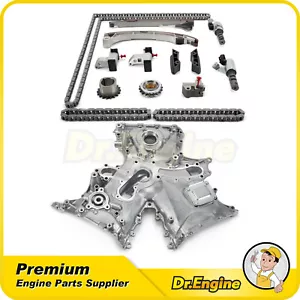 Timing Chain Kit Oil Pump Timing Cover w/ VVT Solenoids For 03-15 Toyota 4.0L - Bild 1 von 18