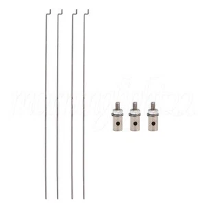Aluminum Alloy RC Airplane Linkage Stoppers Push Rod Kit Silver Pack of 10 - Picture 1 of 5