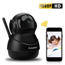 FLOUREON Cámara IP Cloud 1080P WiFi 2MP CCTV 2 Vía Audio IR LED Bebé Seguridad