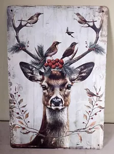Schöne jagdliche Wanddekoration Blechschild Jagdbild Hirsch - Bild 1 von 1