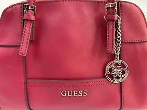 Guess faux-leather medium tote bag - Raspberry NICE - Picture 1 of 8