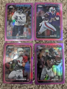 2024 Topps Chrome Football PINK REFRACTOR - Wählen Sie Ihre Karte - KOSTENLOSER VERSAND - Bild 1 von 1