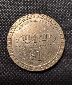 ATLANTIS PARADISE ISLAND $1 TOKEN! e5406XCX - Picture 1 of 4