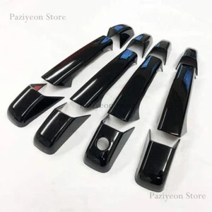 For 2007-2013 Chevrolet Silverado Sierra Gloss Black Door Handle Cover Trim - Foto 1 di 5