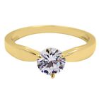 Round Shape 1.70 Carat D/Vvs1 Solitaire Anniversary Ring In 14Kt Yellow Gold