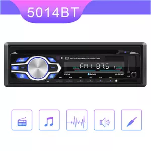 Single 1 Din Car Radio Audio Stereo DVD CD MP3 Player USB AUX/SD/FM Bluetooth - Picture 1 of 11