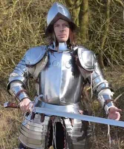 Medieval Half Body Armor Suit Spanish Cuirass Armor Suit Steel Wearable Costume - Picture 1 of 5
