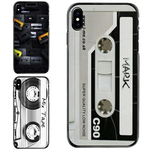 classic mix tape cassette Hard Black Case For iPhone 11 12 13 14 15 Plus - Picture 1 of 25