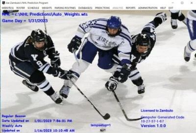 NHL Prediction Computer Software Program - Image 1 of 4