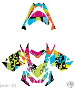 RACING STiCKER DECAL REV XP SUMMIT SNOWMOBILE GRAPHIC KIT WRAP FLUO 2008 & UP - Picture 1 of 2