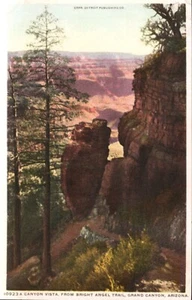 A Canyon Vista, From Bright Angel Trail Grand Canyon AZ Detroit Publ Postcard - Picture 1 of 2