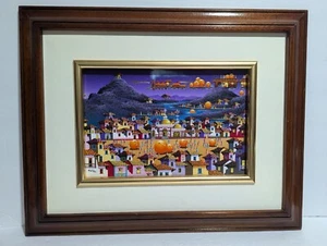 Gonzalo Endara Crow STYLE Acrylbild - signiert & datiert - Sky Train Orangen - Bild 1 von 13