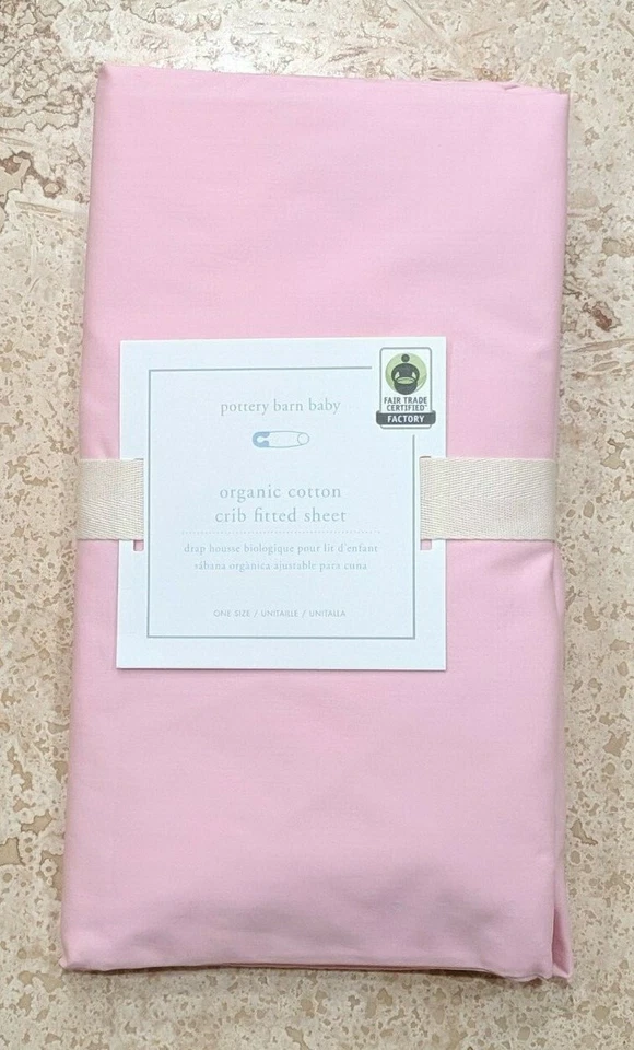 POTTERY BARN KIDS ~ 100% ORGANIC COTTON CRIB FITTED SHEET CRIB ~ 2 AVAILABLE - Image 1 of 1