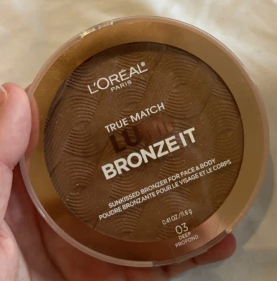 L'Oreal Paris True Match Lumi Bronze It Bronzer, 03 Deep, 0.41 fl oz NEW SEALED - Image 1 of 4