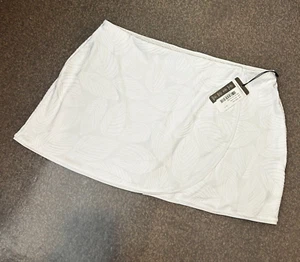 TAIL Anja 13,5" Faux Wrap Skort verblassende Blätter weiß Golf Tennis Neu mit Etikett XLARGE - Bild 1 von 5