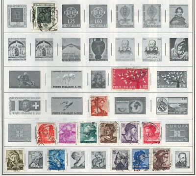 ITALY 1959-1964 Very Fine & Fine Used Stamps Hinged/ Glued on List - Image 1 of 2