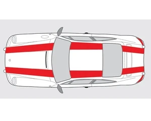 Adatto per Porsche 911 Classic Cofano Stivaletto Doppio Stile 911r Strisce Grafica R - Foto 1 di 4