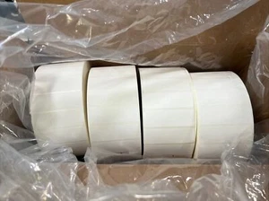 Lot of 4 BCW 2315100 Label Paper 3"x1" Thermal Transfer 5200 Labels Each Roll - Picture 1 of 2