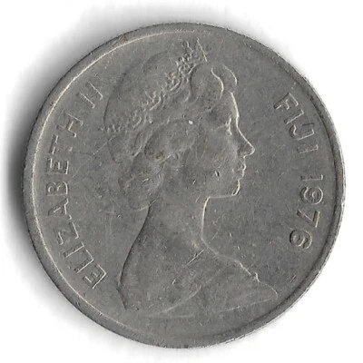 1976 Fiji 5 Cents World Coin - Mintage 1,205,000 - KM# 29 - Image 1 of 2