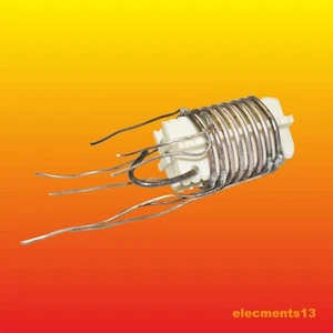 8 TURNS ~1.08 uH INDUCTANCE COIL SILVERED COPPER WIRE CERAMIC BODY - Picture 1 of 4