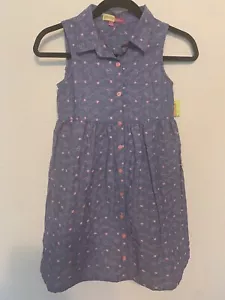 Little Girls Penelope Mack Sleeveless Blue Floral Dress Size 10 - Picture 1 of 2