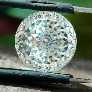 White Portuguese Cut Loose VVS1 Moissanite 8mm Round Best For Ring - Picture 1 of 7