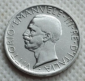 5 Lire 1929. R Italy silver coin King Vittorio Emanuele III Eagle silver coin ! - Picture 1 of 2