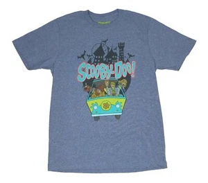 Scooby-Doo Van Cast Squad Men's Vintage Shirt, Heather Blue - Picture 1 of 1