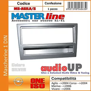 Panel Car Radio Mounting 1 din For Opel Vivaro until The 2006. Silver Clear - Picture 1 of 1