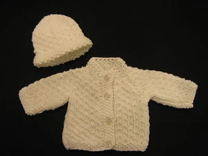  Premature Baby Cardigan/ Jacket & Hat Knitting Pattern DK  Dot Design  - Picture 1 of 1