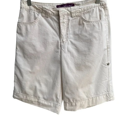 Bermudas Bermudas Gloria Vanderbilt Mujer Beige Informal Algodón Preppy Dobladillo Redondo 8 Foto 1 de 4