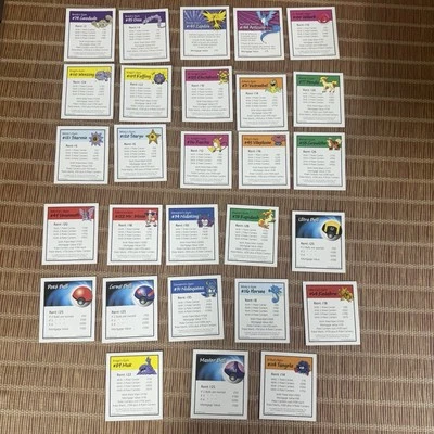 Pokemon Monopoly Title Deed Cards 1999 Collectors Edition Replacement Pieces - Image 1 of 4