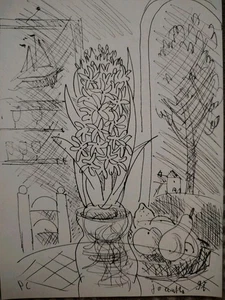 Jolie Dessin De Pierre Charton Peintre Décorateur XXEME - Imagen 1 de 7