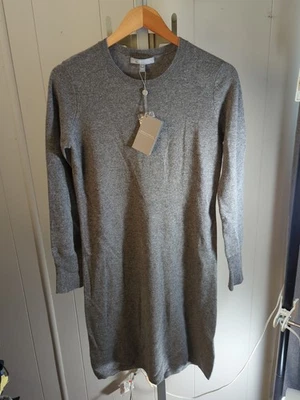 $351 NWT Neiman Marcus Women Gray Cashmere Long Sleeve Sweater Dress Size M - Image 1 of 4