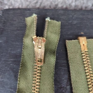 Vintage 50s Zipper Separating Conmar Conmatic Green 18" NOS Deadstock - Bild 1 von 8