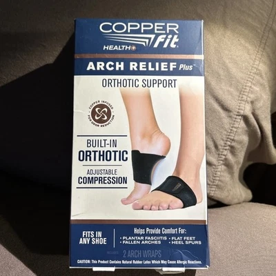 Copper Fit Health Unisex Arch Relief Plus Built In Orthotic Support Insert Feet - Image 1 of 4