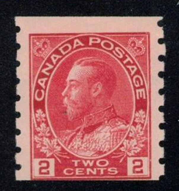 Estampilla de Canadá Sc #127 como nueva-NHOG 1912 Carmine 2¢ con 8 verticales hICV $80 ~ D3101 Foto 1 de 2